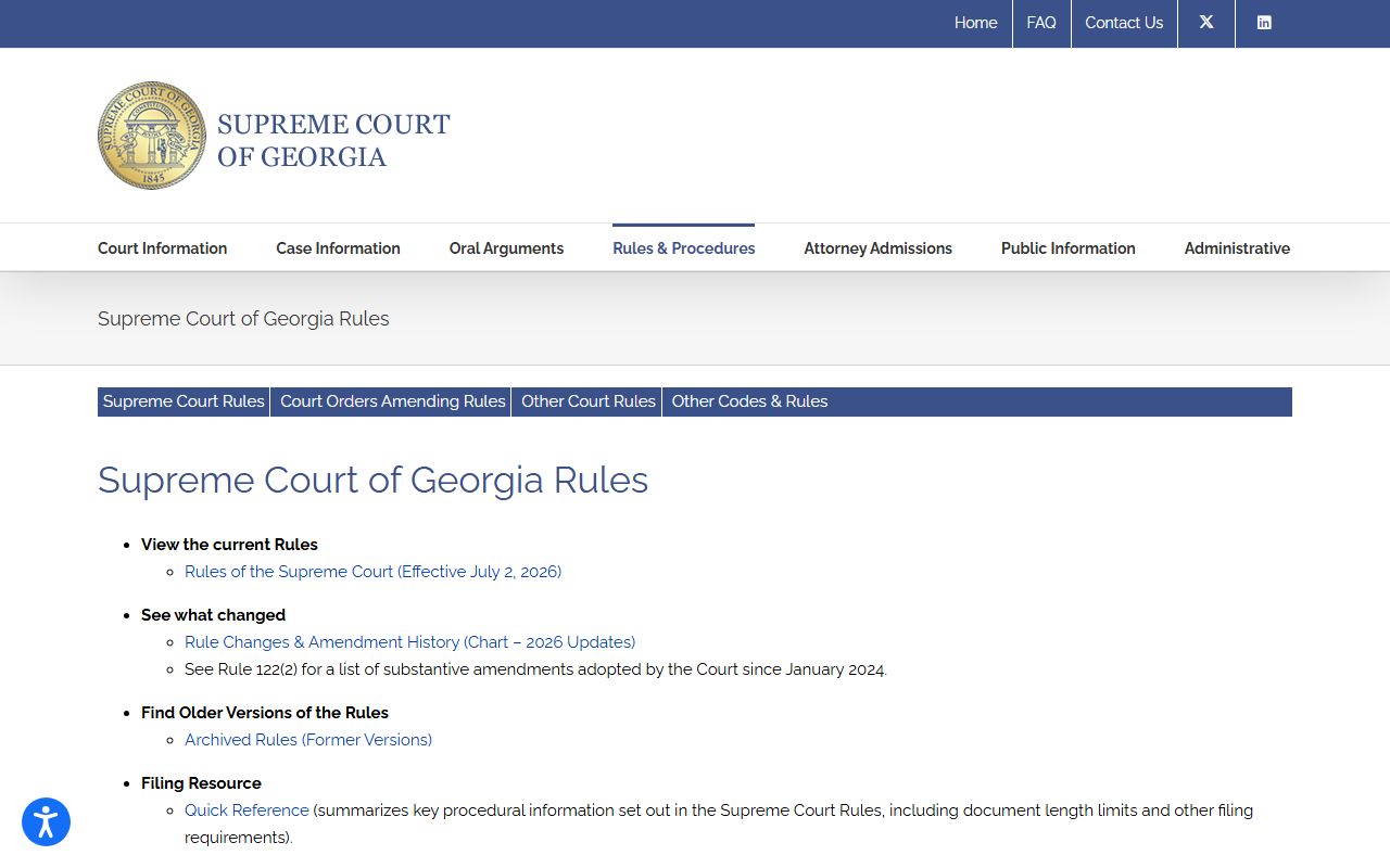 Gwinnett County court records Georgia court rules access page