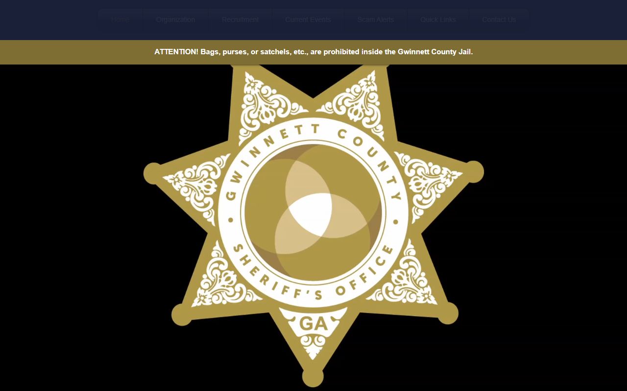 Gwinnett County inmate records Sheriff's Office homepage
